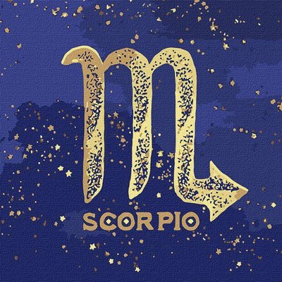 Картина за номерами Зоряний знак Скорпіон з фарбою металік 50х50 Идейка (KHO9513) KHO9513 фото