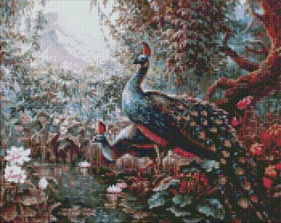 Алмазна мозаїка Казкові пави ©Сергій Лобач Ідейка 40х50 на підрамнику (AMO7336) AMO7336 фото