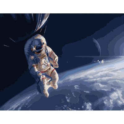 Картина за номерами Космонавт у галактиці розміром 40х50 см Strateg (GS362) GS362 фото