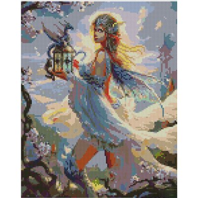 Алмазна мозаїка Дівчина з драконом 30х40 см Strateg (KB081) KB081 фото