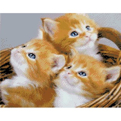 Алмазна картина Кошик з кошенятами розміром 40х50 см Strateg FA40847 FA40847 фото