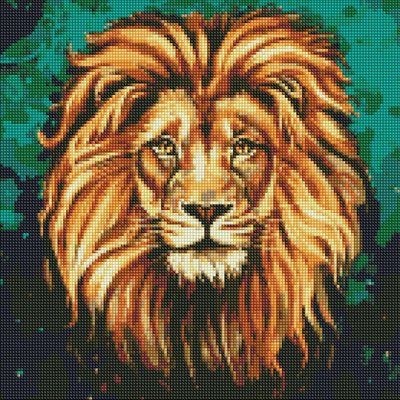 Алмазна мозаїка Розкішний лев 40х40 Идейка (AMO7505) AMO7505 фото