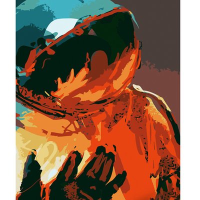 Картина за номерами Космонавт абстракція розміром 40х50 см Strateg (DY309) DY309 фото