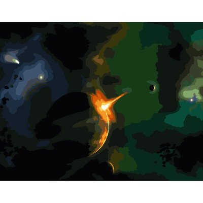 Картина за номерами Спалах у всесвіті розміром 40х50 см Strateg (GS364) GS364 фото