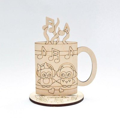 Фігурка з фанери - Tea Time "Чашка з совами" 3-090 фото