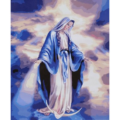 Картина за номерами Ікона Діва Марія у світлі небес розміром 40х50 см Strateg (SY6721) SY6721 фото