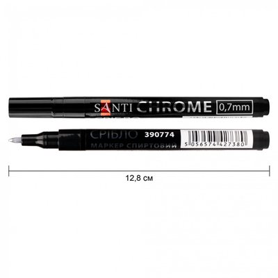 Реставраційний олівець хром для авто та металу Chrome 0,7 мм срібло. Santi (390774А) 390774А фото