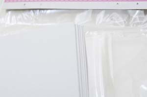 Набір білих текстурованих заготовок для листівок 10см*20см 250г/м2 5шт. код: 952230 952230 фото