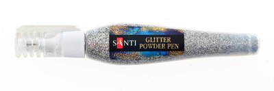 Ручка Santi с рассыпным глиттером серебряный 10г. код: 411739 411739 фото