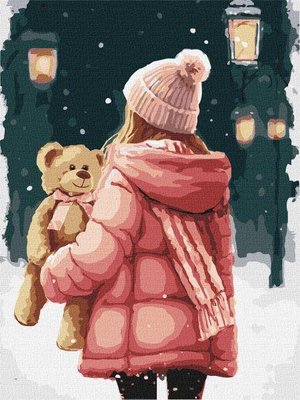Картина за номерами На зимовій прогулянці art_selena_ua 30х40 Ідейка (KHO8321) KHO8321 фото