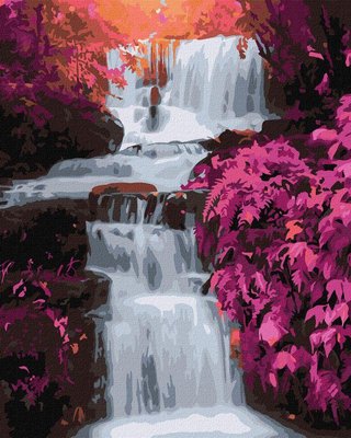 Картина за номерами Тропічний водоспад 40*50 см у тепловому пакеті Ідейка Ukraine (KHO2862) KHO2862 фото
