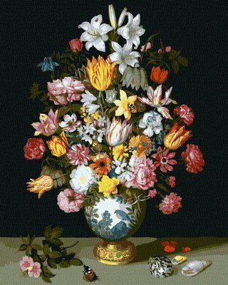 Картина за номерами Квіткова симфонія ©Ambrosius Bosschaert de Oude 40х50 Идейка (KHO3210) KHO3210 фото
