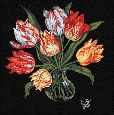 Картина за номерами Витончені тюльпани ©kovtun_olga_art Ідейка 40х40 (KHO3216) KHO3216 фото