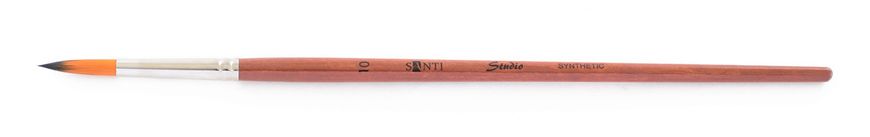 Пензлик худож. синтетика Santi Studio коротка ручка кругла №10. код: 310555 310555 фото