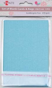 Набор голубых перламутровых заготовок для открыток 10см*15см 250г/м2 5шт. код: 952244 952244 фото