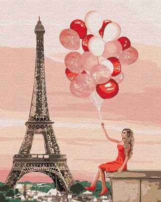 Картина за номерами Червоні фарби Парижа 40х50 Идейка (KHO4757) KHO4757 фото
