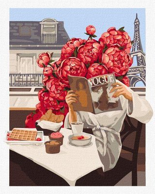 Картина за номерами Квітучий Парижа Кіра капрал 40х50 Ідейка (KHO4898) KHO4898 фото