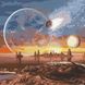 Картина за номерами Космічна пустеля з металевими фарбами 50х50 Ідейка (KHO9541) KHO9541 фото 1