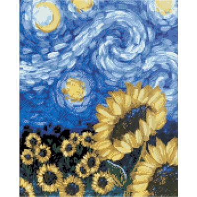 Алмазна картина Соняшники в стилі Ван Гога розміром 40х50 см Strateg FA40864 FA40864 фото
