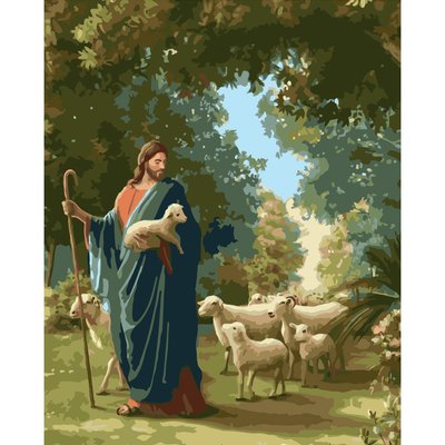 Картина за номерами Пастир Божий розміром 40х50 см Strateg (GS449) GS449 фото