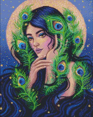 Алмазна мозаїка Загадкова дівчина ©pollypop92 40х50 Идейка (AMO7541) AMO7541 фото