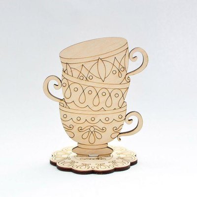 Фігурка з фанери - Tea Time "Чашки рококо" 3-079 фото