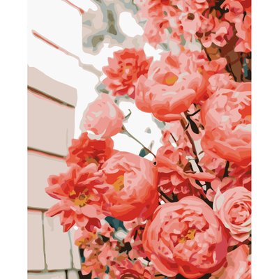 Картина за номерами ПРЕМІУМ Чудові троянди з лаком та рівнем розміром 30х40 см Strateg (SS-6596) SS-6596 фото