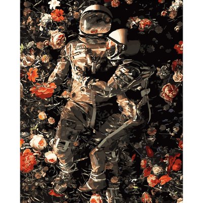 Картина за номерами Романтика космонавтів розміром 40х50 см Strateg (GS424) GS424 фото