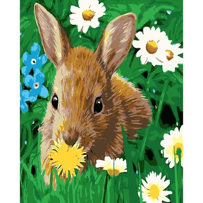Картина за номерами Кролик на галявині розміром 30х40 см Strateg (SS-6419) SS-6419 фото