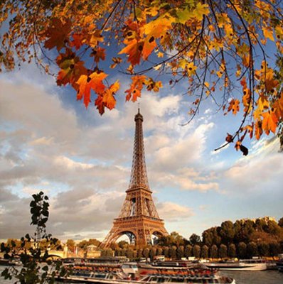 Алмазна мозаїка Осінь в Парижі 30*40 см без рамки 40 * 8 * 5 см (H8014) H8014 фото