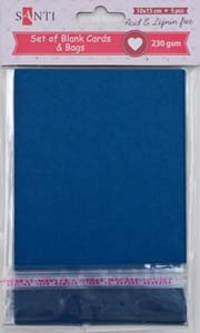 Набір темно-синіх заготовок для листівок 10см*15см 230г/м2 5шт. код: 952268 952268 фото