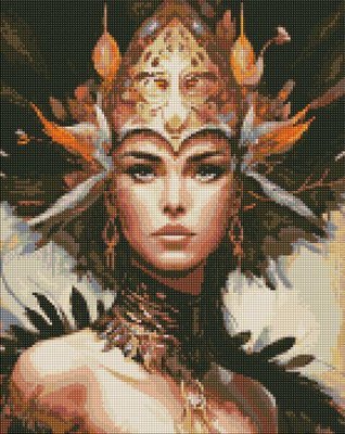 Алмазна мозаїка Незрівнянна краса жінки з голограмними стразами (AB) 40х50 Ідейка (AMO7699) AMO7699 фото