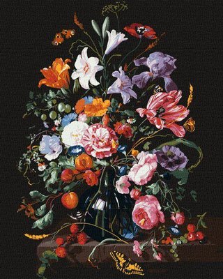 Картина за номерами Ваза з квітами та ягодами ©Jan Davidsz. de Heem 40х50 Идейка (KHO3208) KHO3208 фото