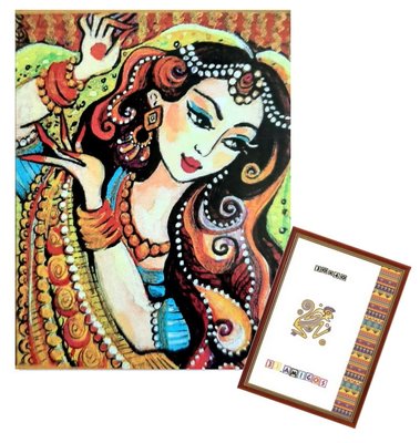 Алмазна мозаїка Дівчина з Індії + рамка 30х40 (AG0002/A) AG0002/A фото