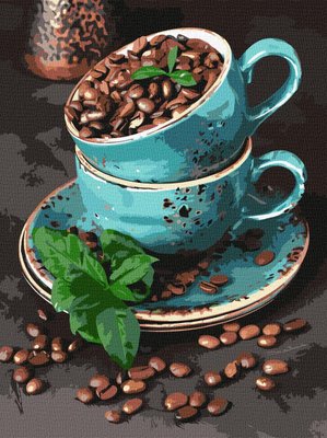 Картина по номерам Ароматные кофейные зерна 30*40см в термопакете ТМ Идейка Украина (KHO5636) KHO5636 фото