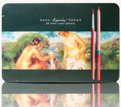 Набір акварельних олівців Marco Renoir Fine Art AQUA 48 шт. в металевому пеналі (FineArtAQUA-48TN) FineArtAQUA-48TN фото