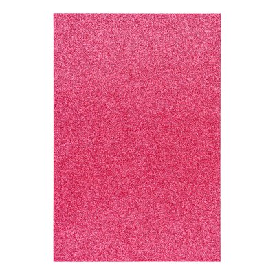 Фоамиран ЕВА яскраво-рожевий з глітером 200*300 мм товщина 17 мм 10 листів код: 742676 742676 фото