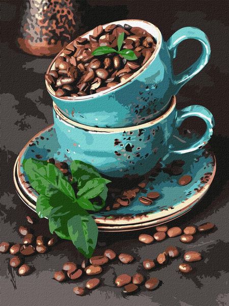 Картина за номерами Ароматні кавові зерна 30*40 см у тепловому пакеті TM Ідейка Україна (KHO5636) KHO5636 фото