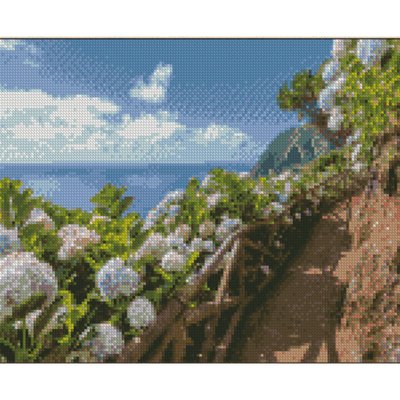Алмазна мозаїка Квіти біля моря 30х40 см Strateg (KB030) KB030 фото