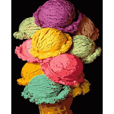 Картина за номерами Кольорове морозиво розміром 40х50 см Strateg (GS414) GS414 фото
