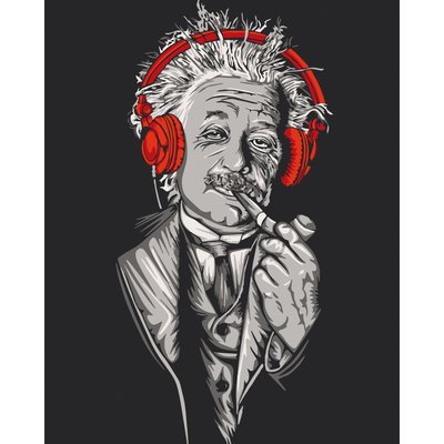 Картина за номерами Ейнштейн в навушниках 40х50 см АРТ-КРАФТ (10314-AC) 10314-AC фото