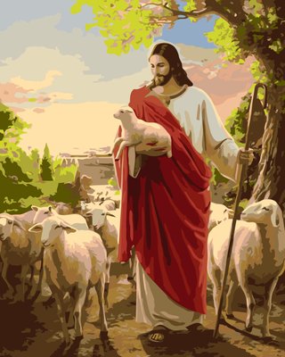Картина по номерам Ікона Ісус 40*50 см Origamі (LW3180) LW3180 фото