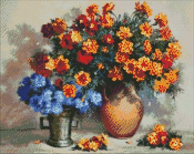 Алмазна мозаїка Квіткові обійми ©Валентина Баранюк Ідейка 40х50 (AMO7406) AMO7406 фото