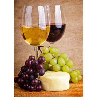 Алмазна мозаїка Виноградне вино без підрамника розміром 30х40 см Strateg (GD86108) GD86108 фото