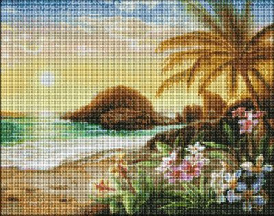 Алмазна мозаїка Вечір у раю ©annasteshka 40х50 Идейка (AMO7287) AMO7287 фото