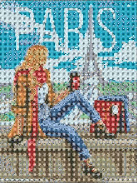 Алмазна мозаїка Романтика Парижу 30 * 40см Santi (954066) 954066 фото