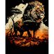 Картина за номерами Король лев на чорному фоні розміром 40х50 см Strateg (AH1022) AH1022 фото 1
