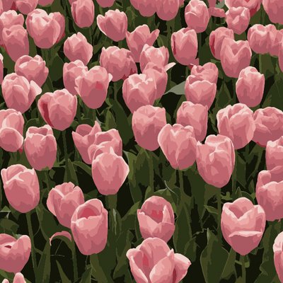 Картина за номерами Рожеві тюльпани розміром 20х20 см Strateg (HH5113) HH5113 фото