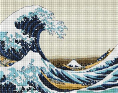 Алмазна мозаїка на підрамнику Велика хвиля у Канагаві ©Кацусіка Хокусай 40х50 (AMO7223) AMO7223 фото