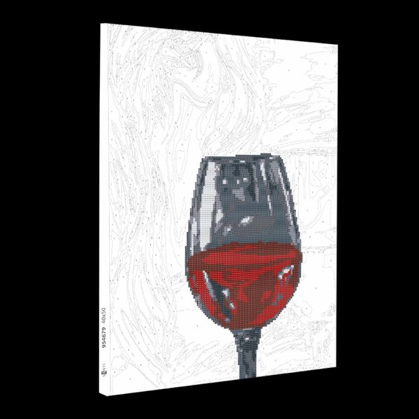 Картина за номерами c алмазной мозайкой Девушка и вино 40*50 см. SANTI (954679) 954679 фото